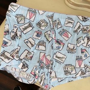 Europe Travel lounge shorts.